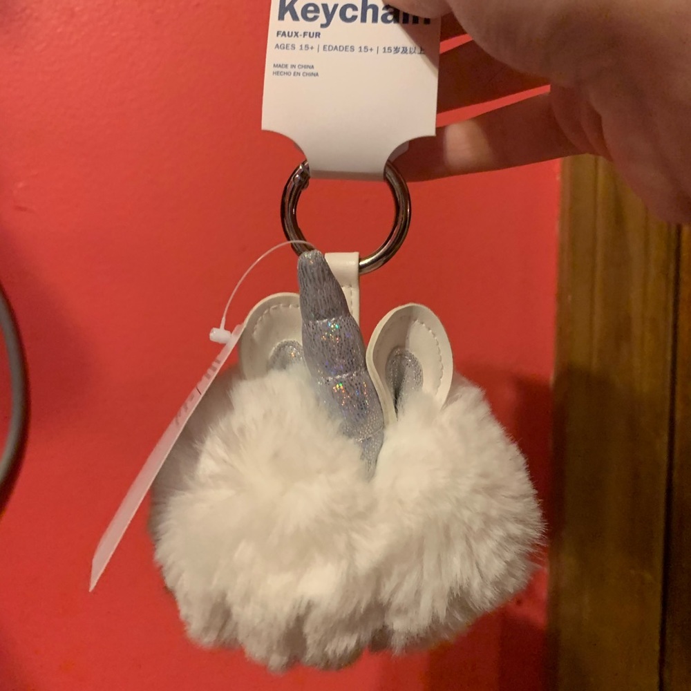 Pom-pom Unicorn Keychain